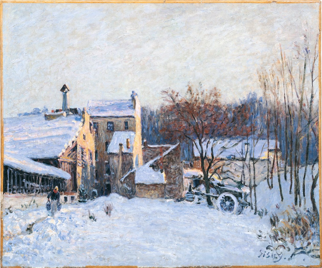 Francese: Une cour à Chaville da Alfred Sisley
