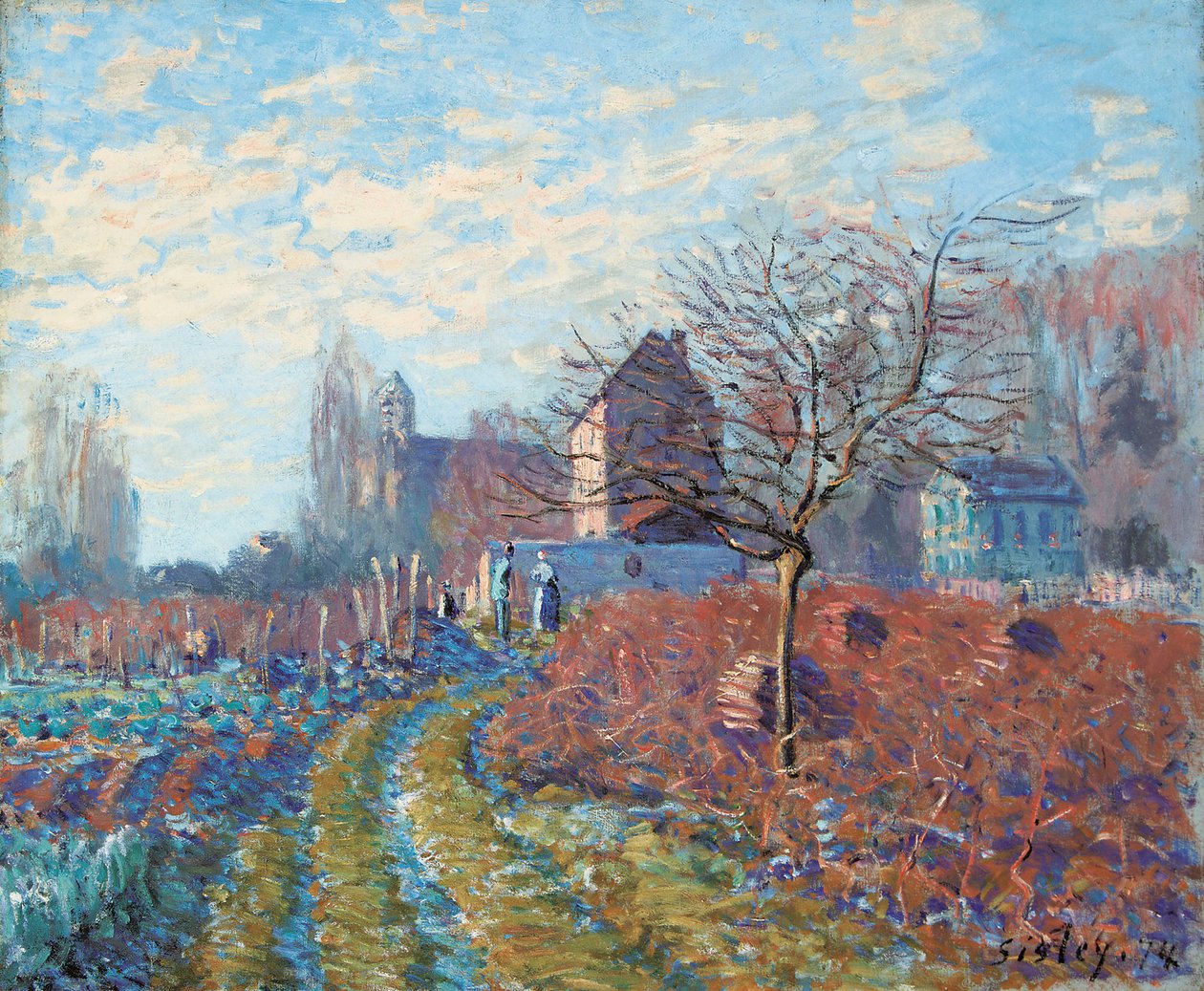Gelo bianco - Estate di San Martino, 1874 da Alfred Sisley