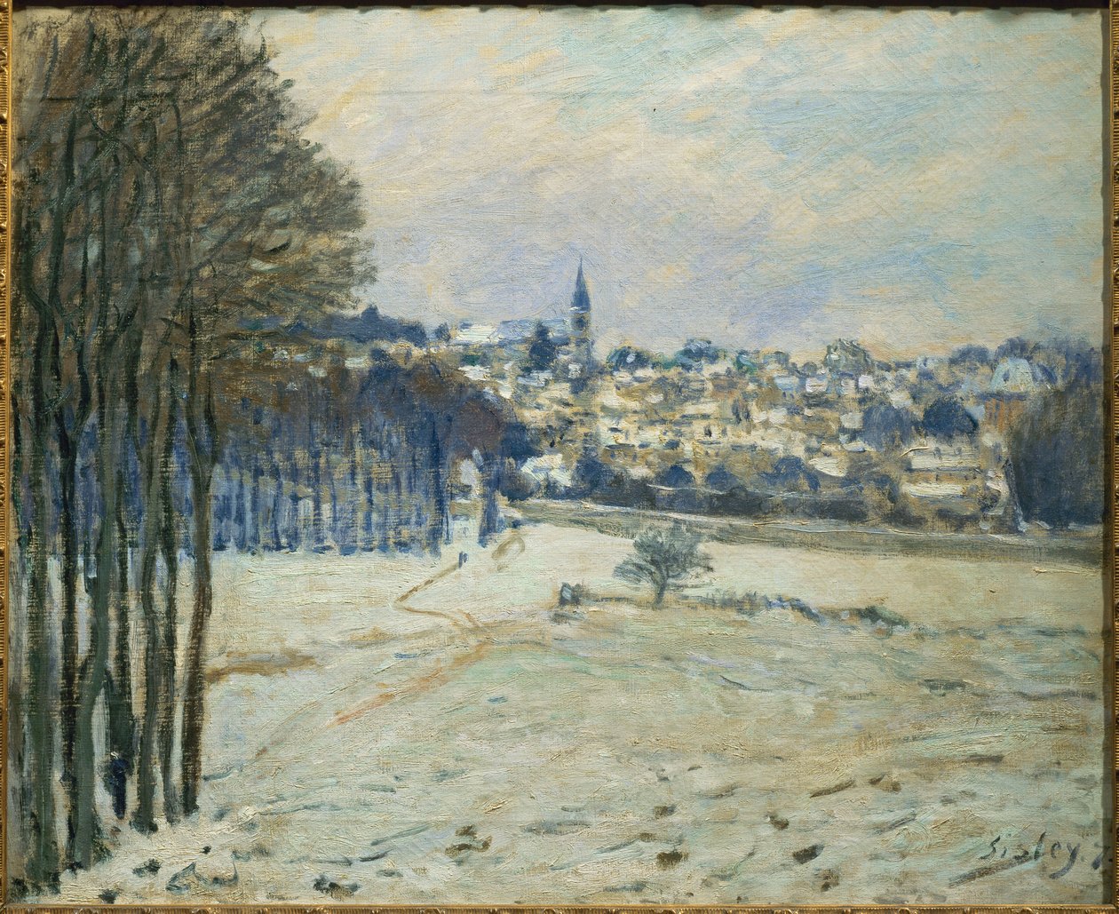 La neige a Marly-le-Roi ... (dipinto su tela) da Alfred Sisley