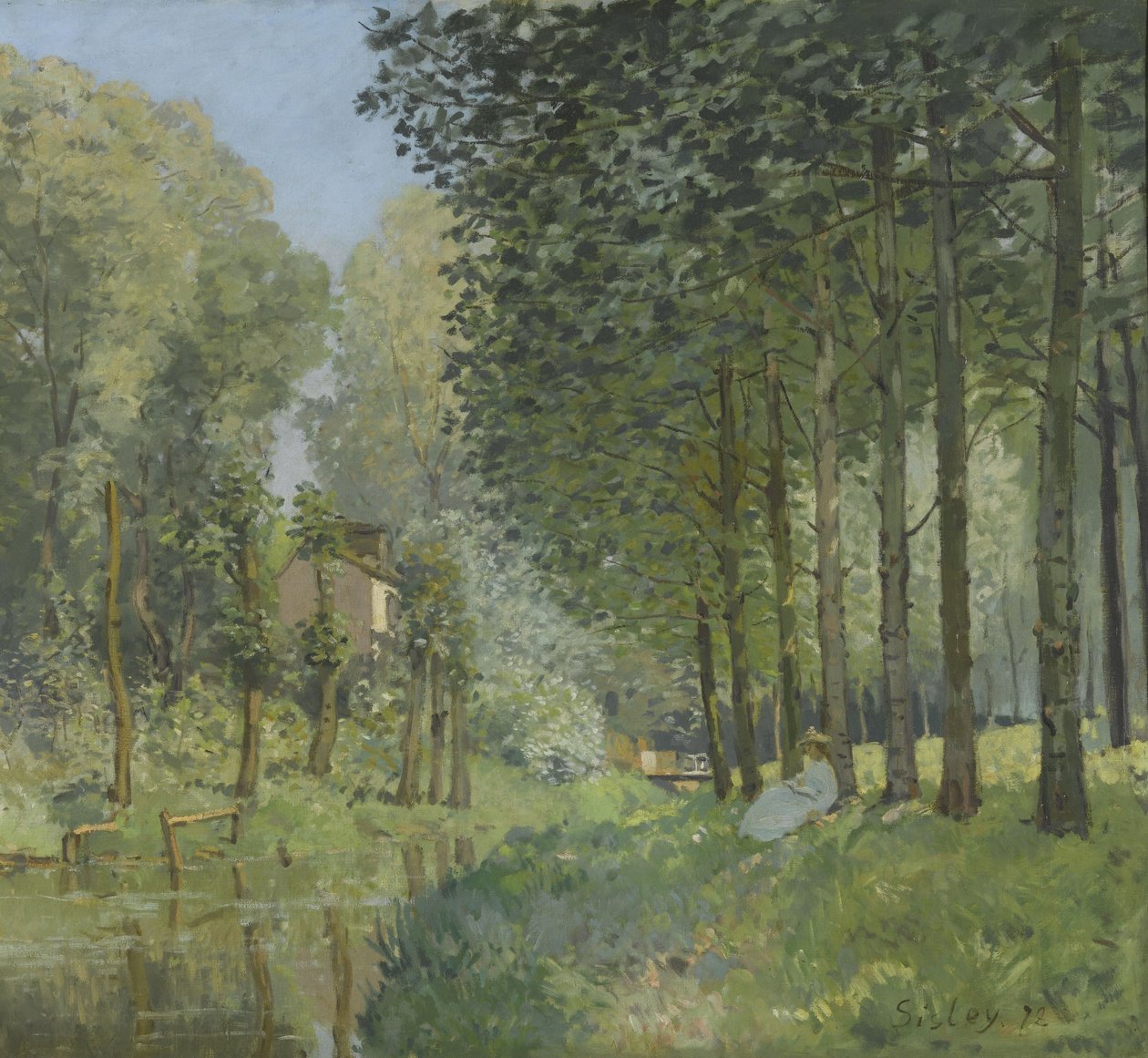 Riposo in riva al torrente. Bordo del bosco da Alfred Sisley