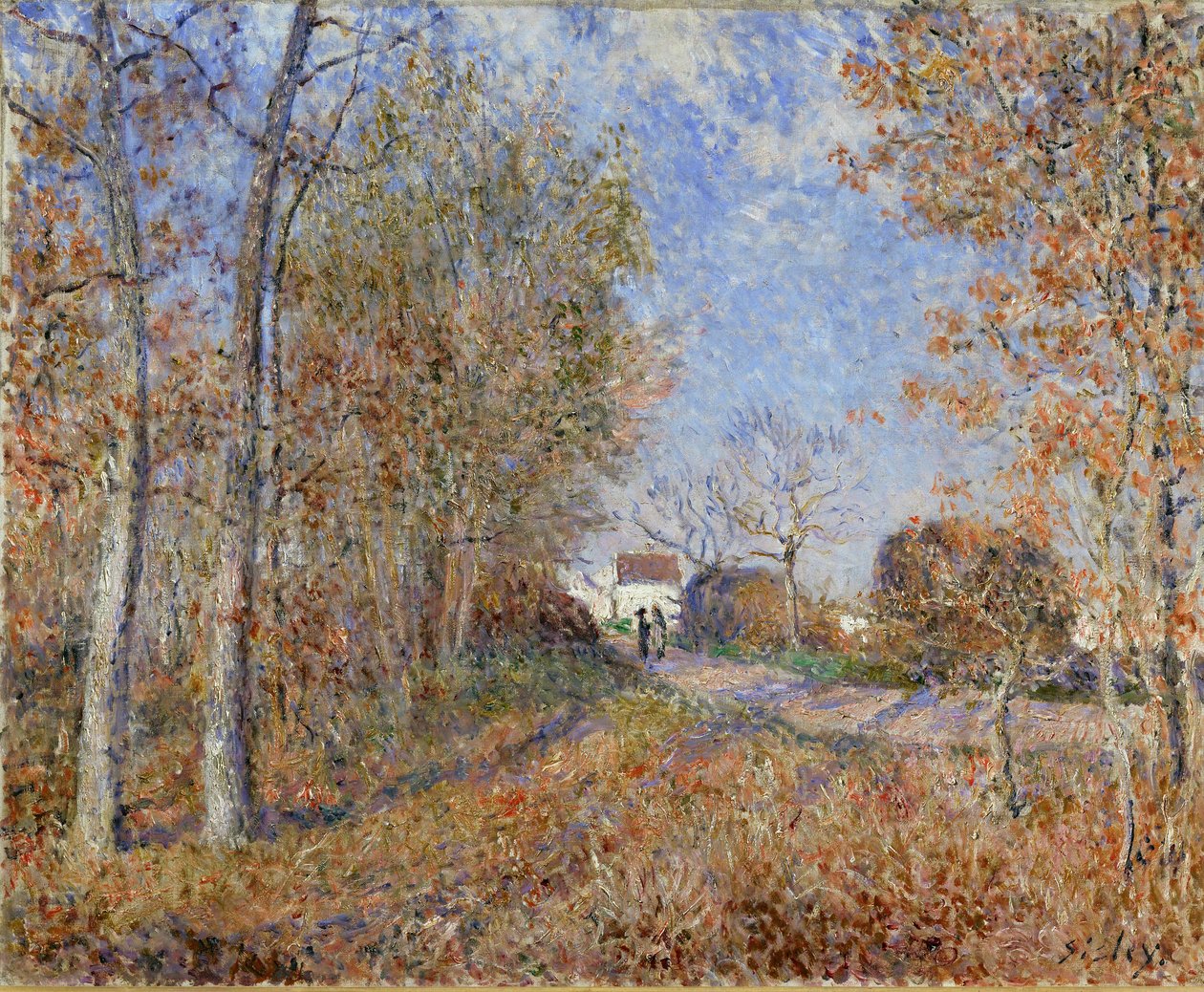 Strada ai margini della foresta da Alfred Sisley