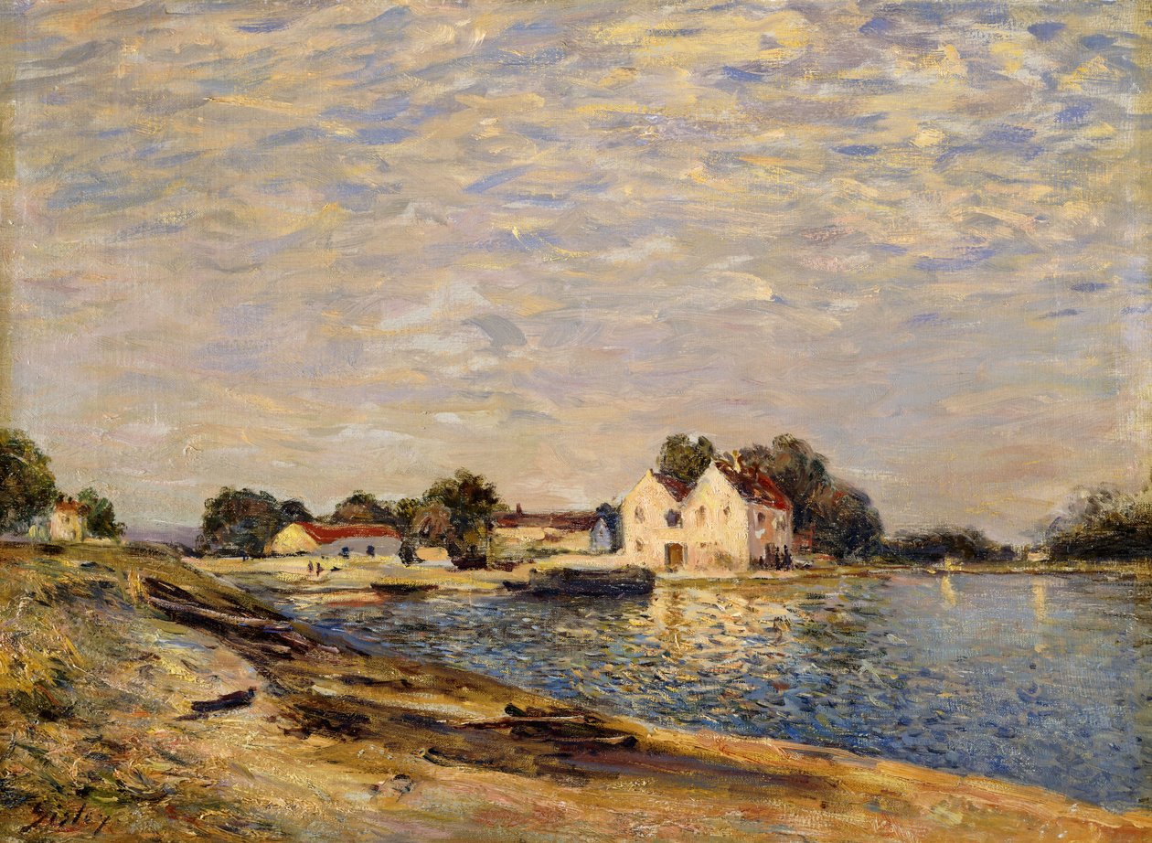 Saint-Mammes, sulle rive del Loing da Alfred Sisley