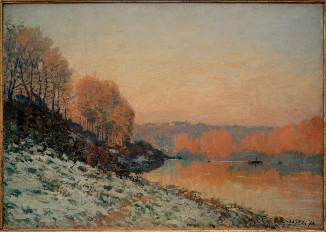 Neve a Port-Marly, gelo bianco da Alfred Sisley