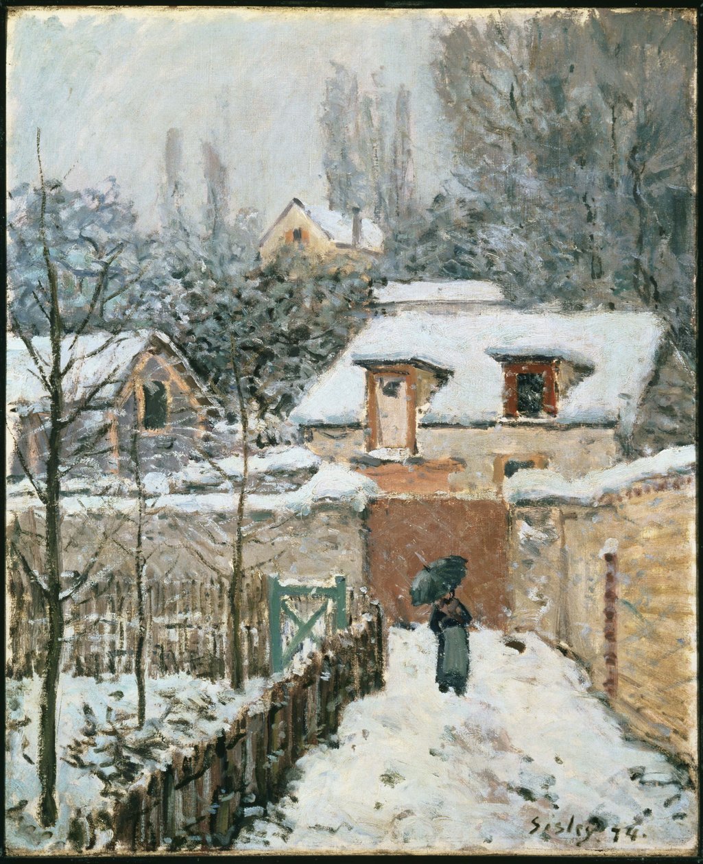 Neve a Louveciennes da Alfred Sisley