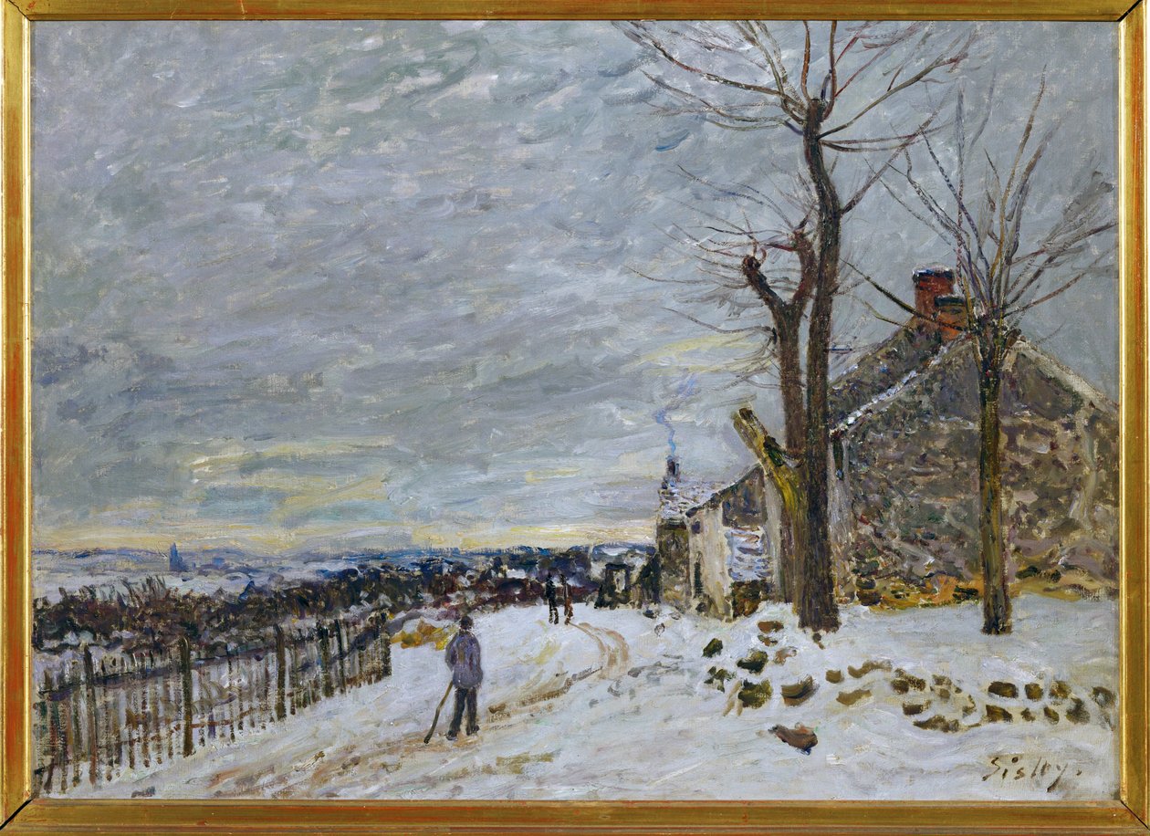 Neve a Veneux-Nadon, 1880 circa (dipinto su tela) da Alfred Sisley