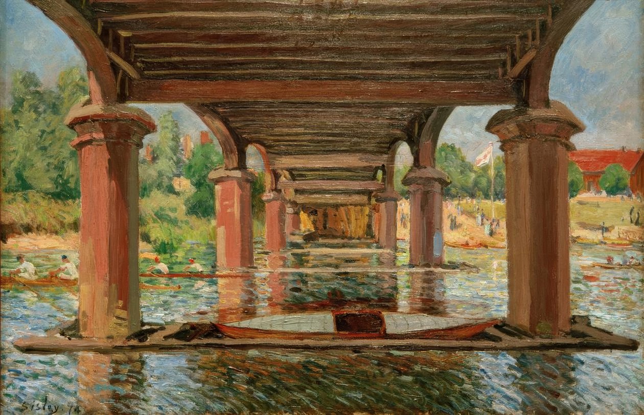 Sotto il ponte di Hampton Court da Alfred Sisley