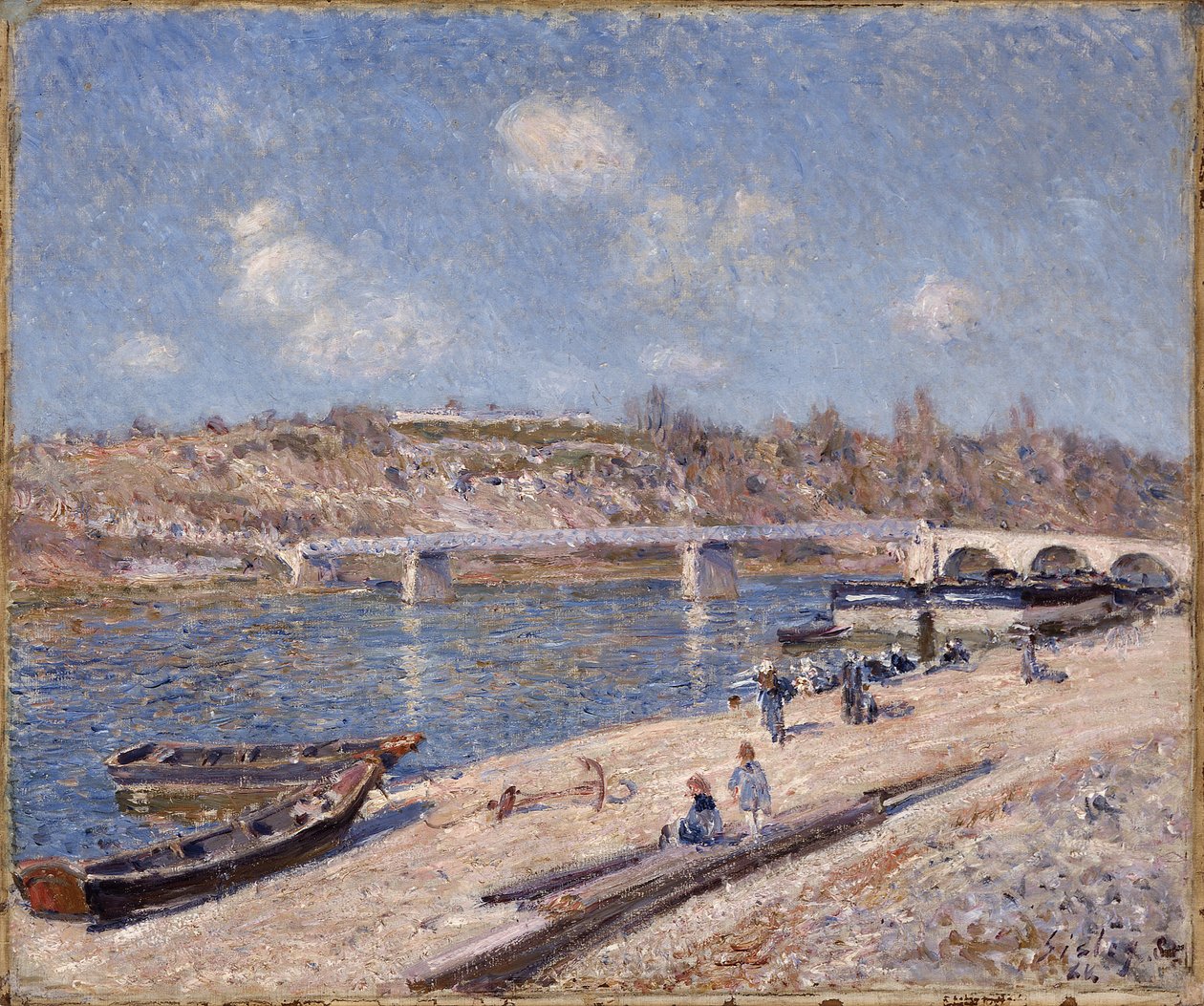 La spiaggia di Saint-Mammès da Alfred Sisley