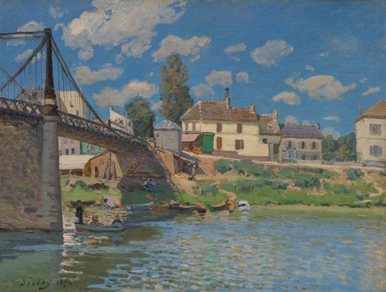 Il ponte a Villeneuve-la-Garenne da Alfred Sisley