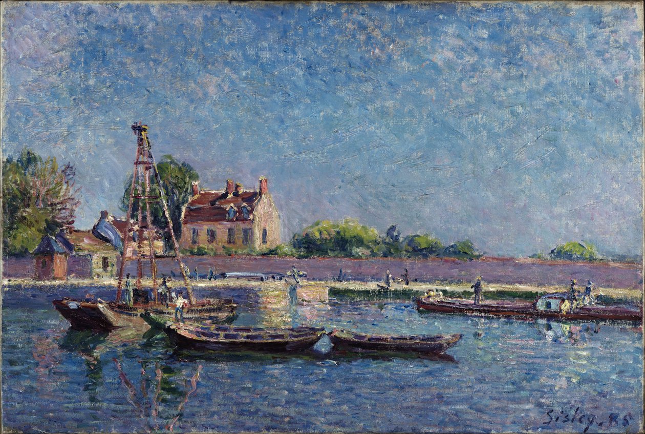 La chiusa di Saint-Mammès da Alfred Sisley