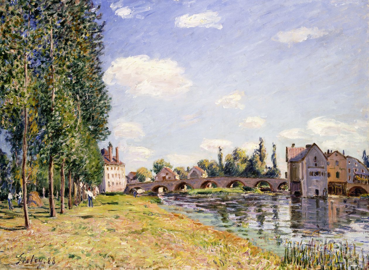 Il ponte di Moret in estate, 1888 da Alfred Sisley