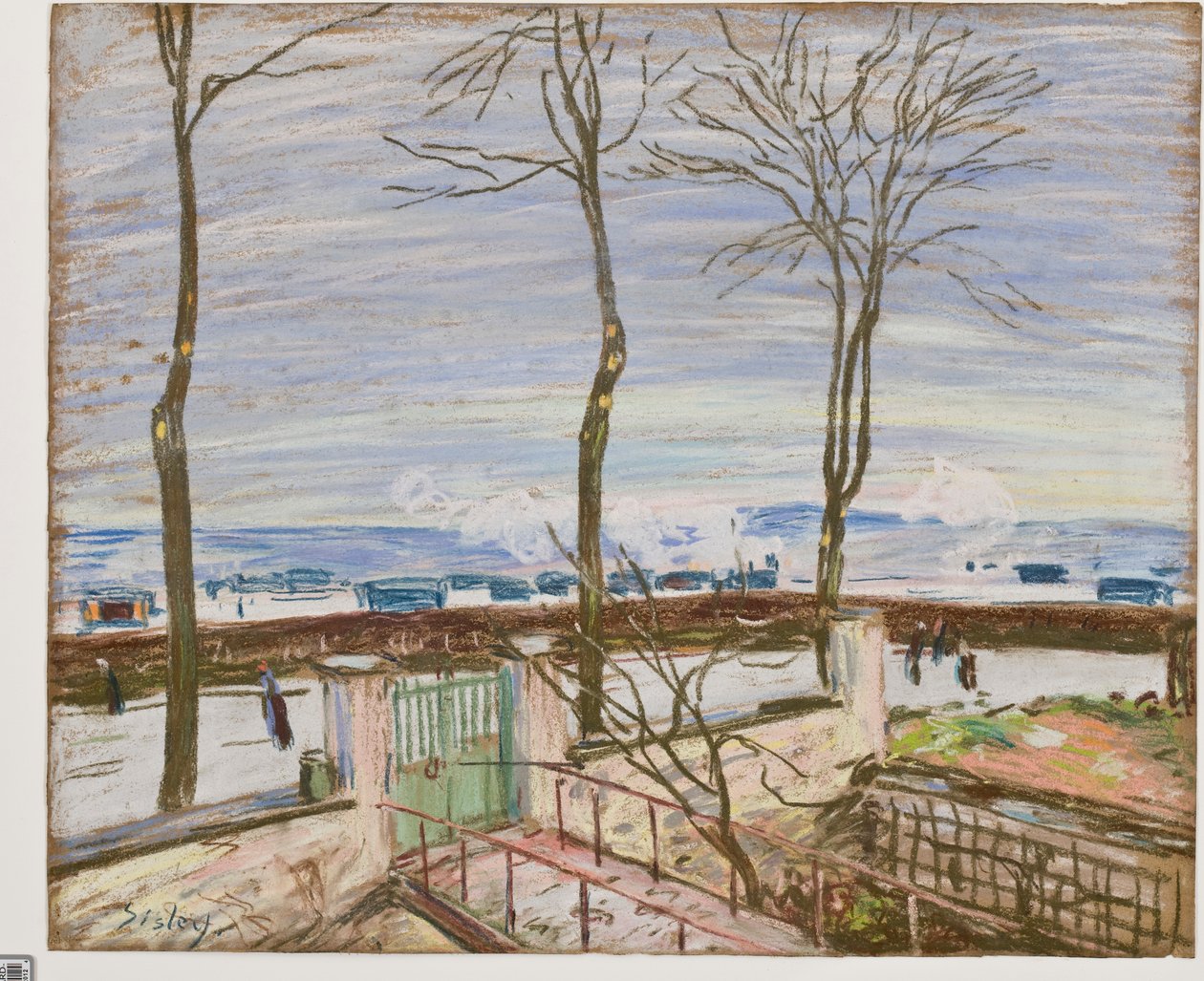 La Stazione Ferroviaria di Moret in Inverno da Alfred Sisley
