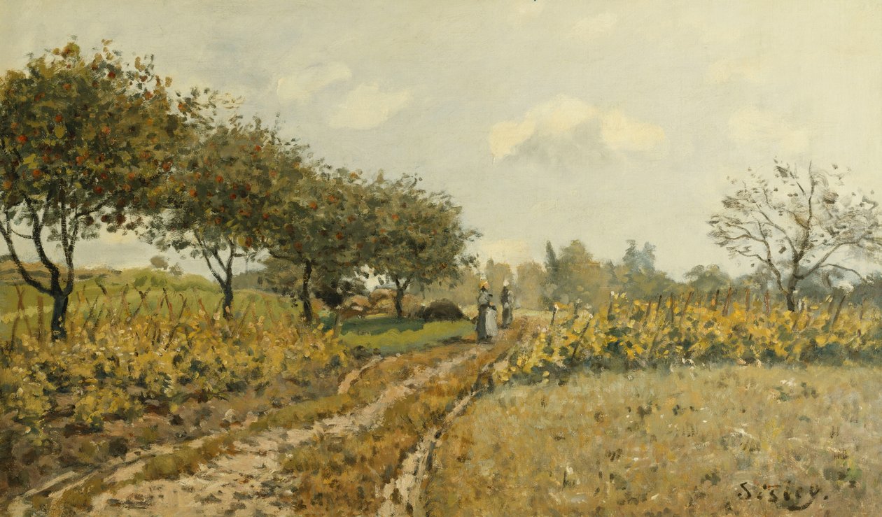 Il sentiero in campagna; Le Chemin dans la Campagne, 1876 da Alfred Sisley