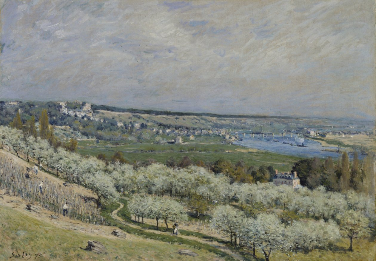 La terrazza a Saint-Germain, primavera da Alfred Sisley