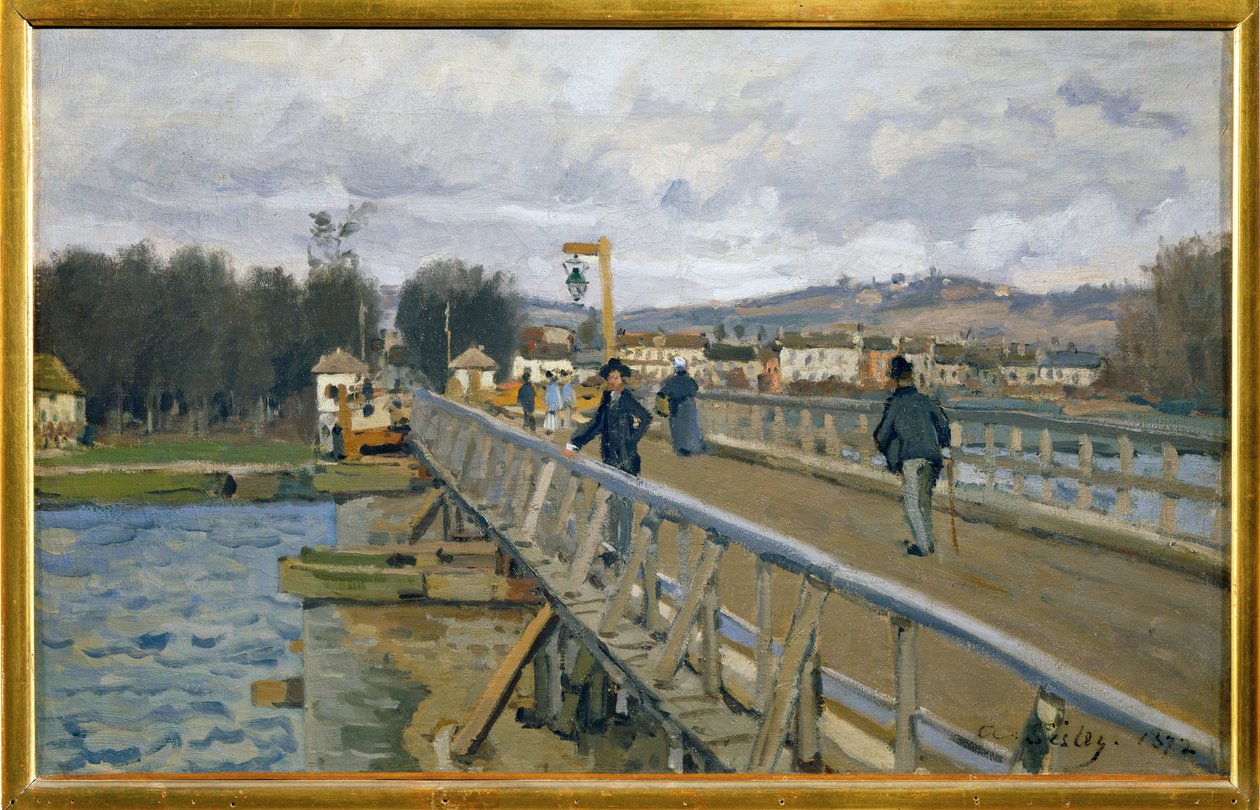 La passerella di Argenteuil da Alfred Sisley