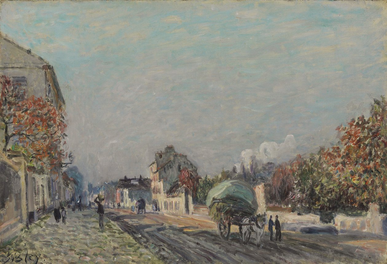 Una strada a Marly, 1876 da Alfred Sisley
