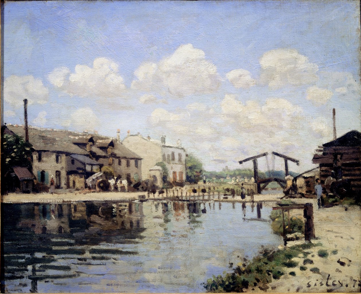 Veduta del Canale di San Martino nel 1872 da Alfred Sisley