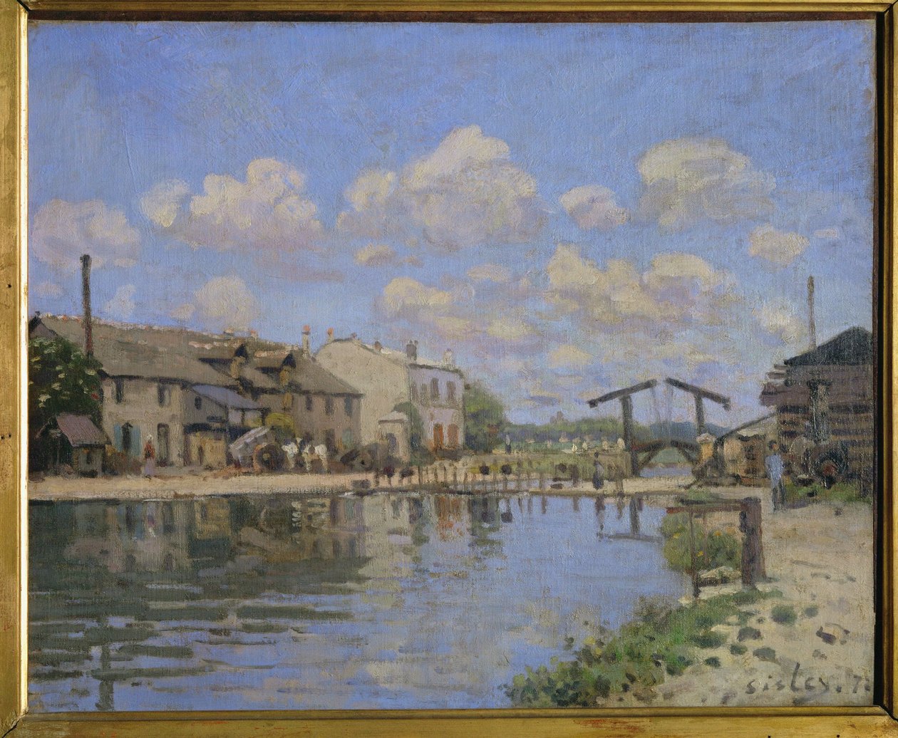 Veduta del Canal St. Martin, Parigi ... (olio su tela) da Alfred Sisley