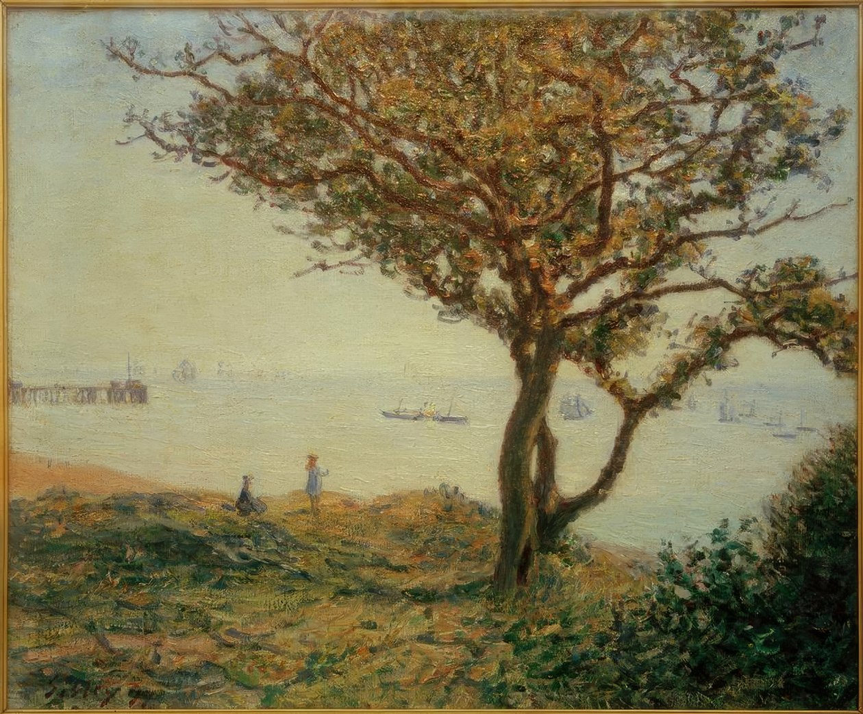 Il porto di Cardiff (Barche nella baia di Cardiff) da Alfred Sisley