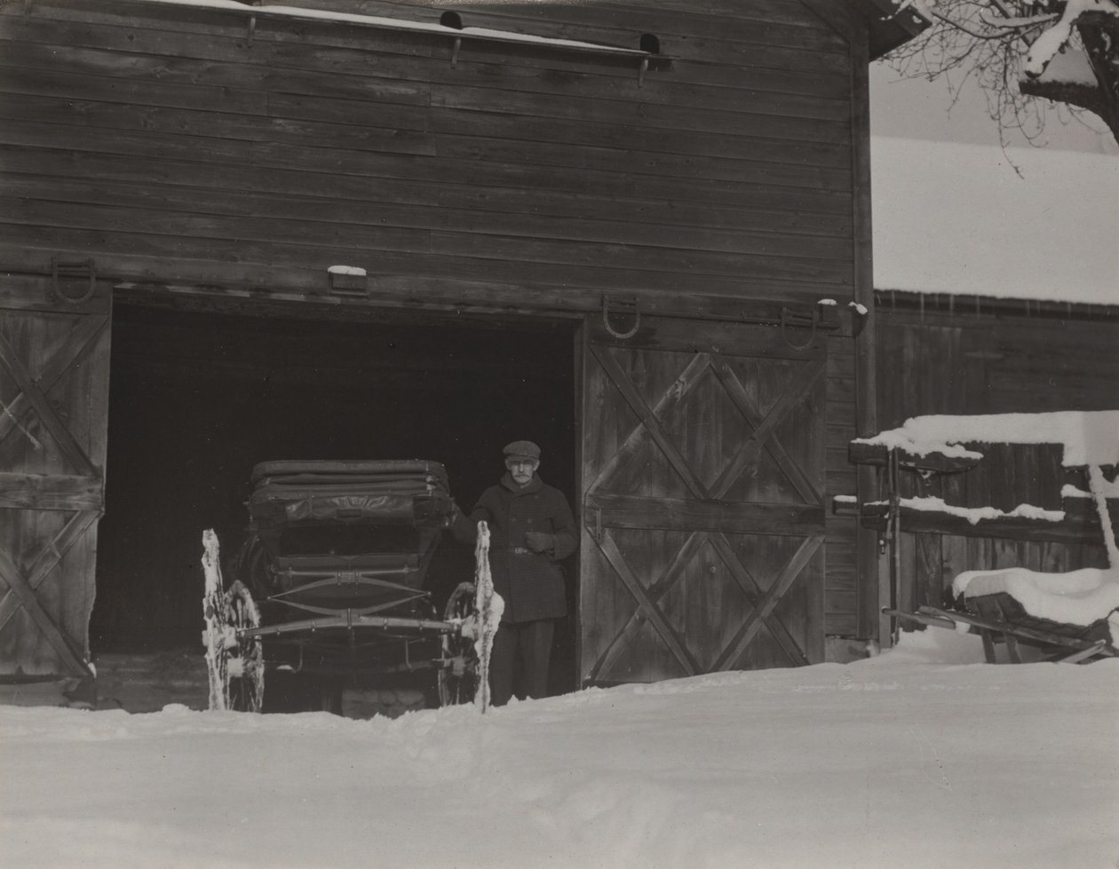 Fienile, Carrozza e Neve da Alfred Stieglitz
