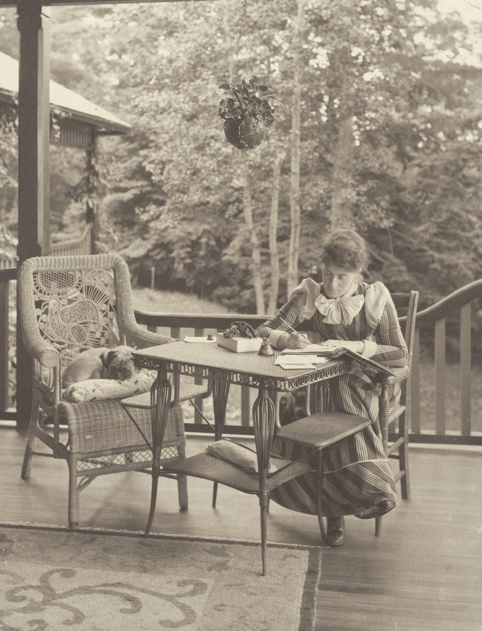 Sul portico, Oaklawn, Lake George da Alfred Stieglitz