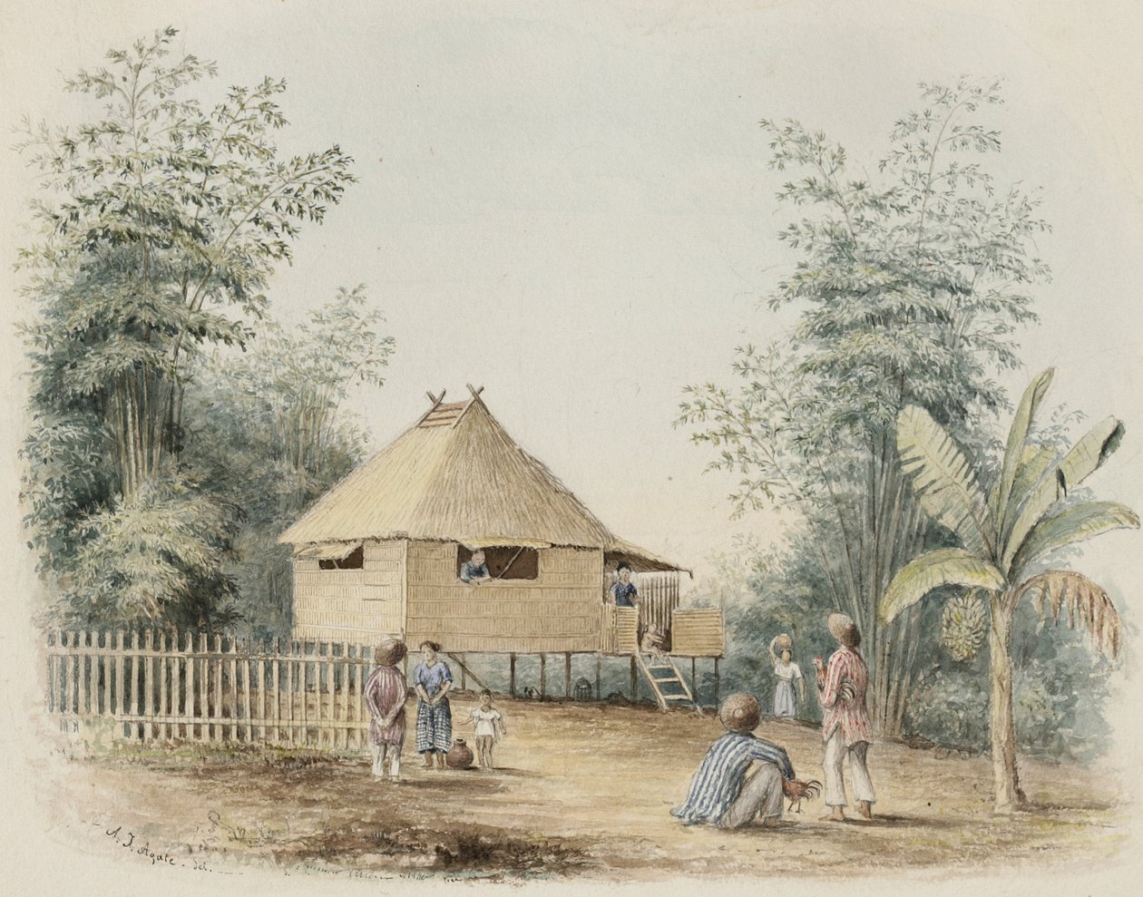Casa nativa vicino a Manila, 1842 da Alfred Thomas Agate