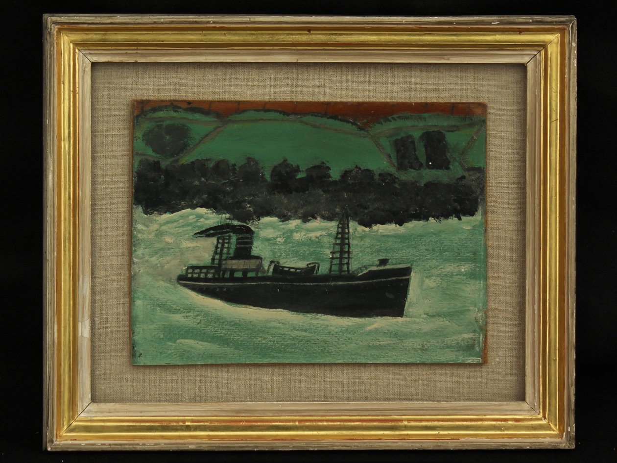 Peschereccio al largo della costa della Cornovaglia, c.1928 da Alfred Wallis