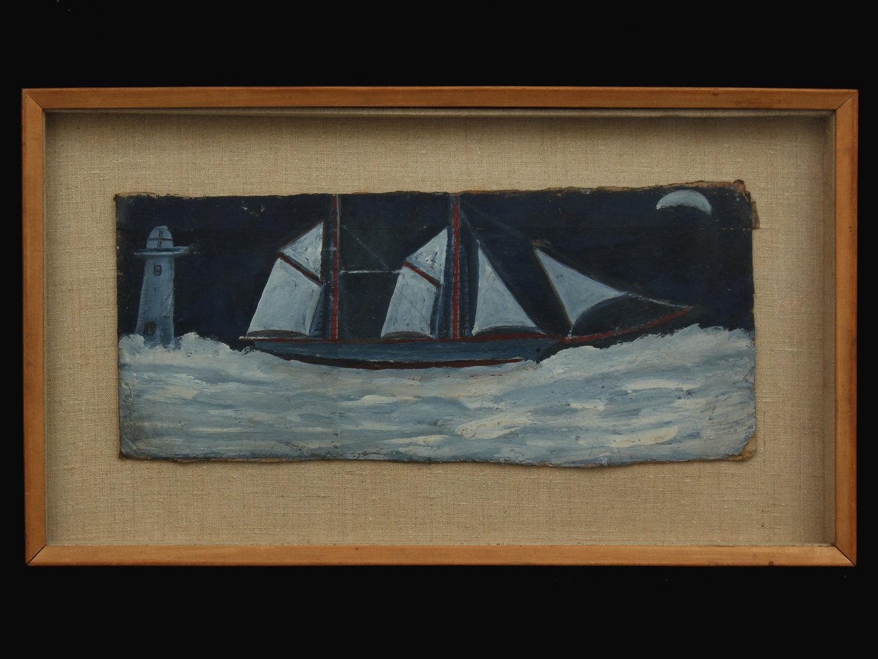 Peschereccio al largo della costa della Cornovaglia, c.1930 da Alfred Wallis