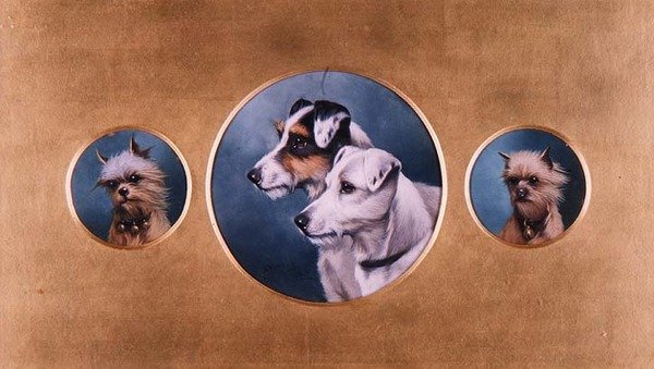 Fox Terrier e Yorkshire Terrier da Alfred Wheeler