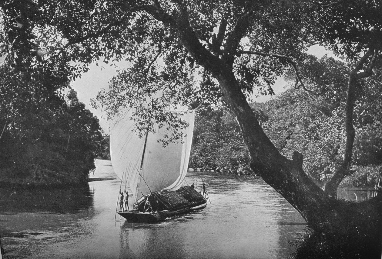 Barca Padda a vela piena da Alfred William Amandus Plate