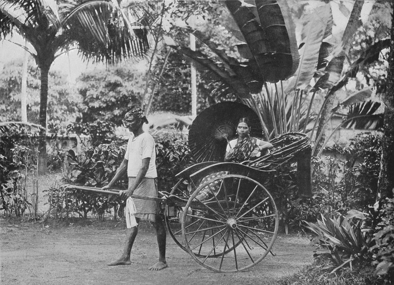 Signora Tamil in risciò, c1890, 1910 da Alfred William Amandus Plate
