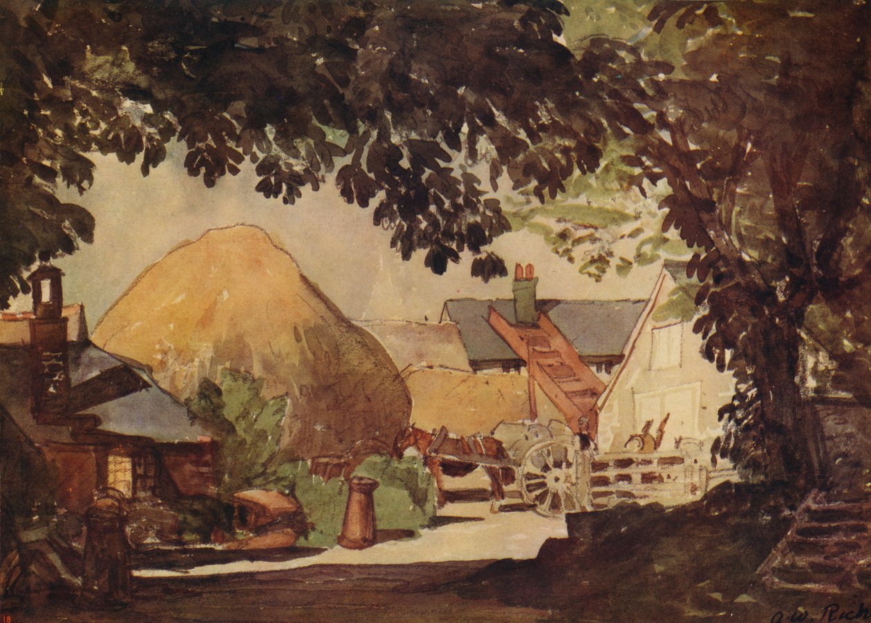 Il cortile della fattoria da Alfred William Rich