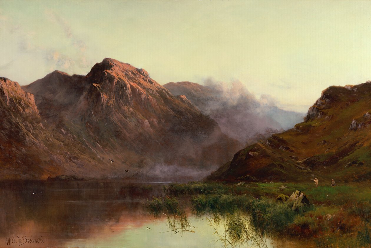 La Caccia agli Uccelli Selvatici Llyn Crafnaut da Alfred de Breanski