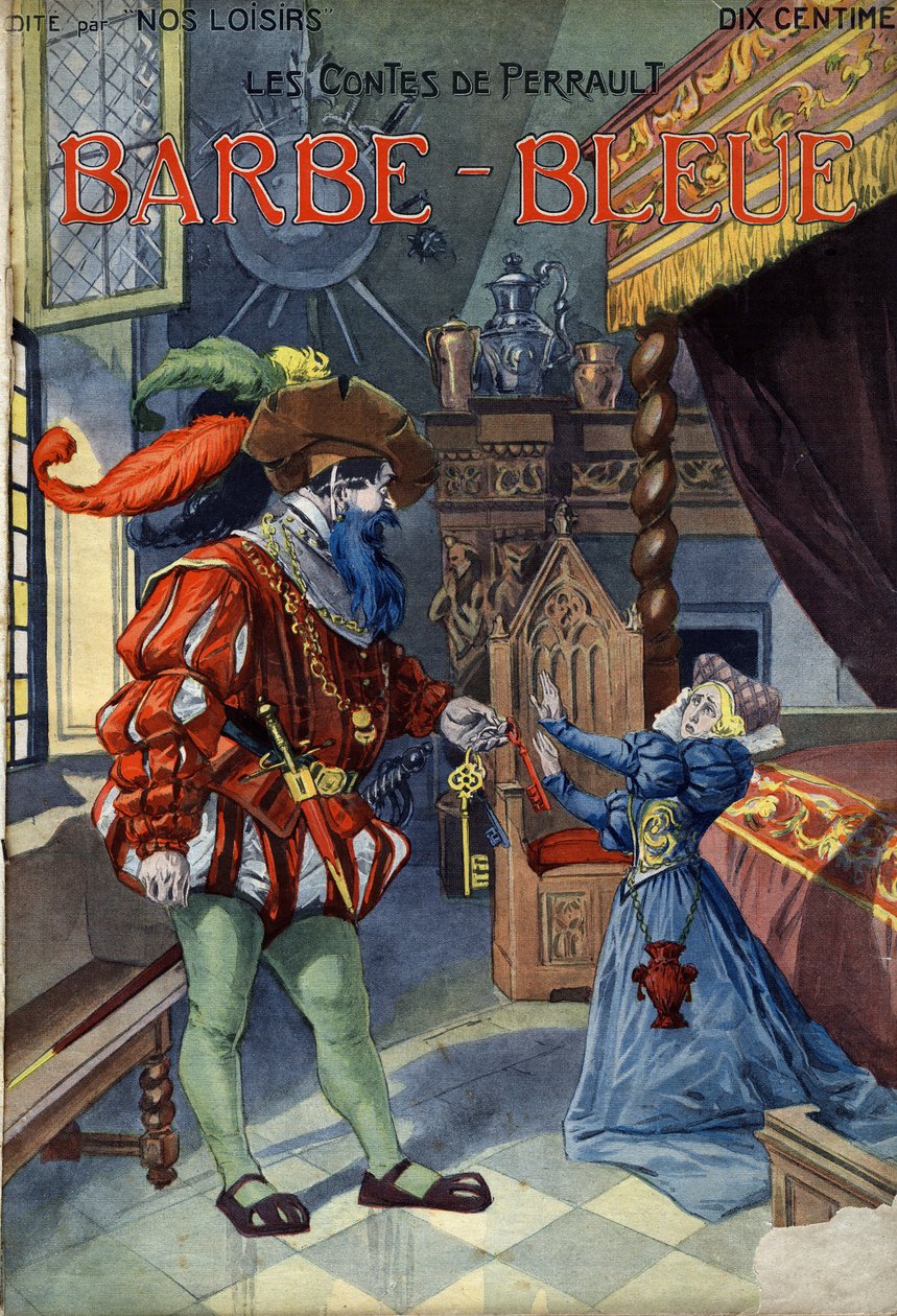 Barbablù, racconto di Charles Perrault. Illustrazione di Vaccari e Carrey nella collezione "Les beaux tales" "Nos loisirs" intorno al 1910. Collezione privata. da Alfredo and Carrey Vaccari