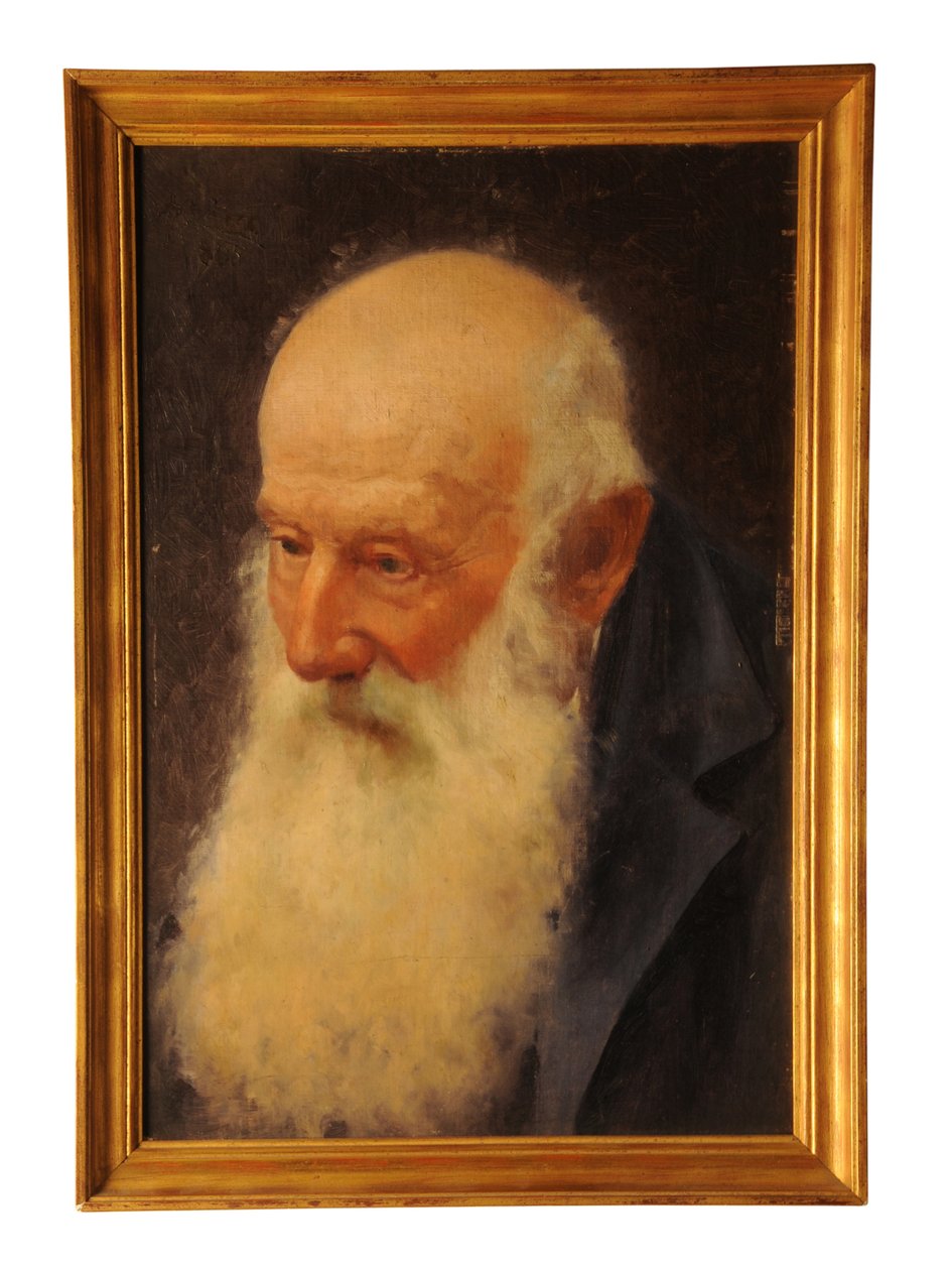 Dipinto a olio di un uomo anziano da Alfredo Chicco