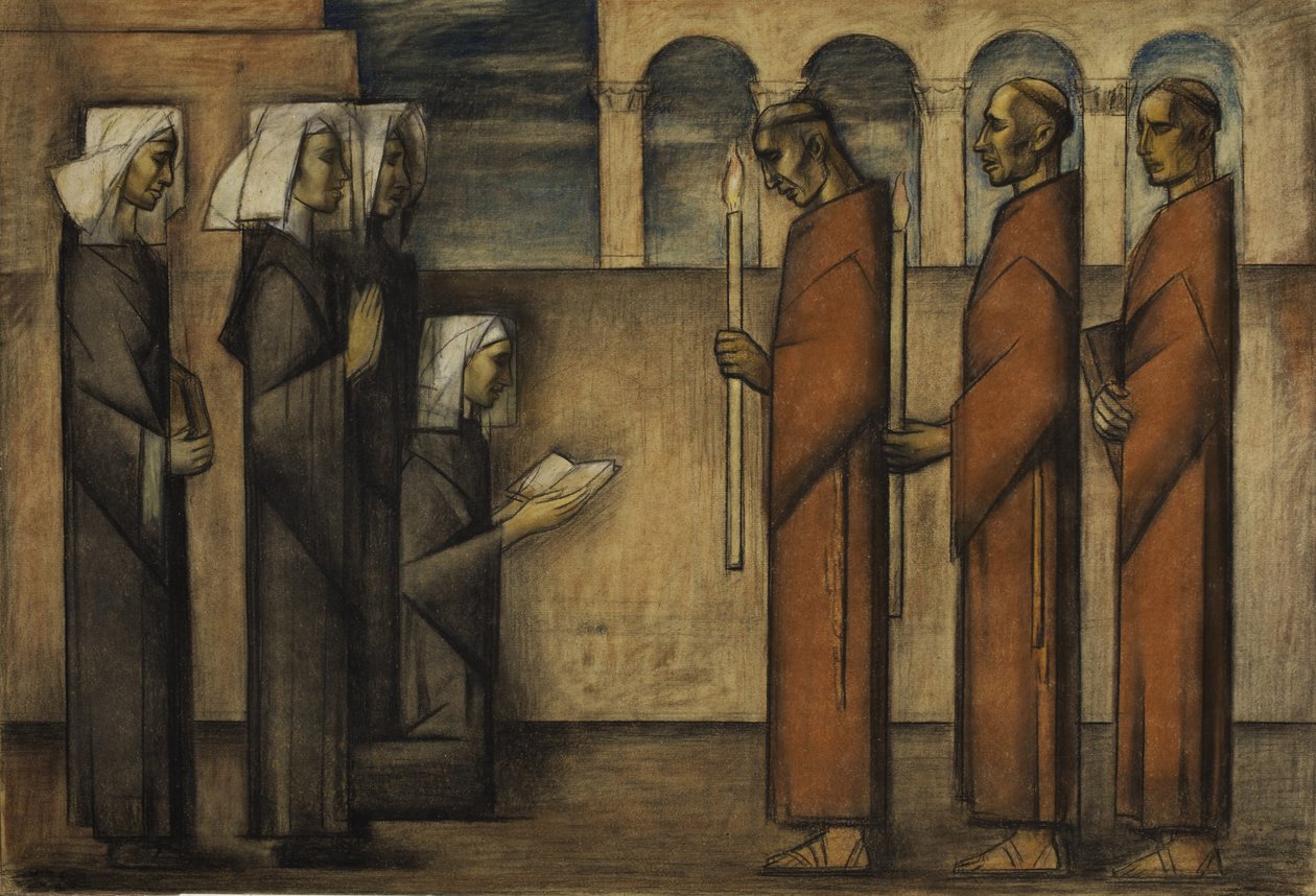 Frati e suore, c.1934 da Alfredo Ramos Martinez