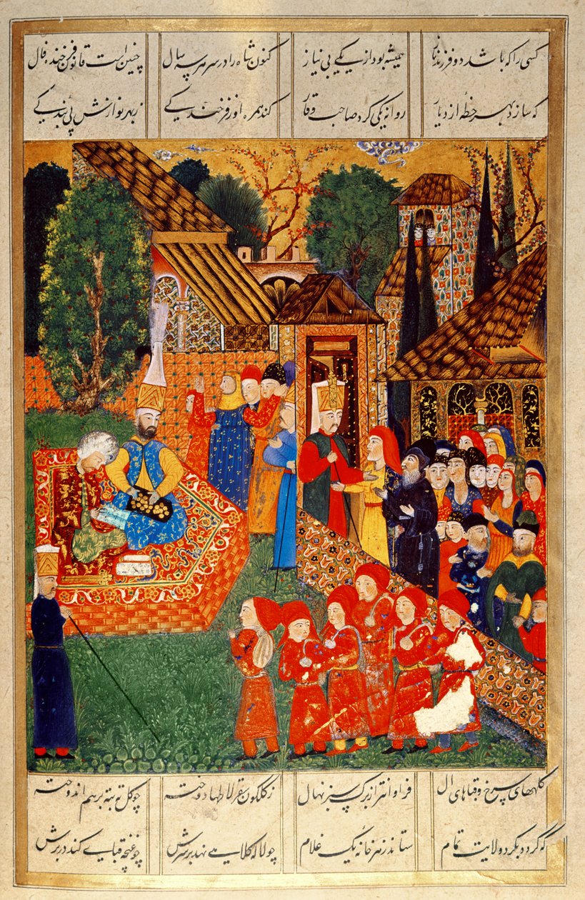 Un ufficiale giannizzero che recluta devsirme per il sultano Solimano I (1495-1566), dal 