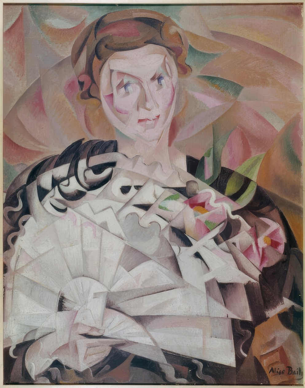 Gioco del ventaglio o donna con ventaglio da Alice Bailly