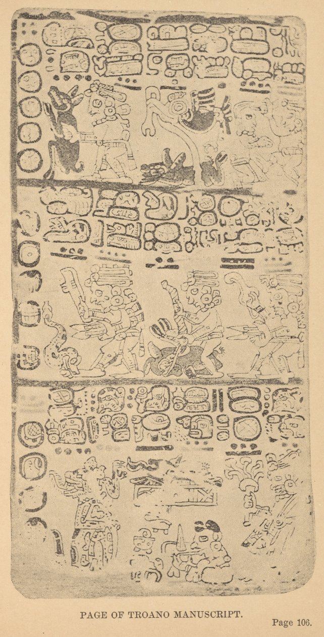 Pagina del Manoscritto Troano da Alice Dixon Le Plongeon