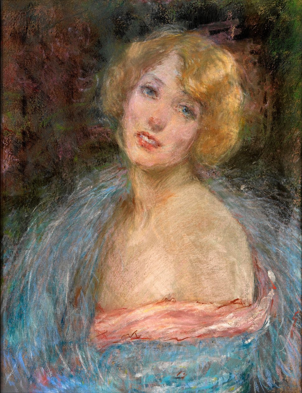 Ragazza bionda con boa da Alice Pike Barney