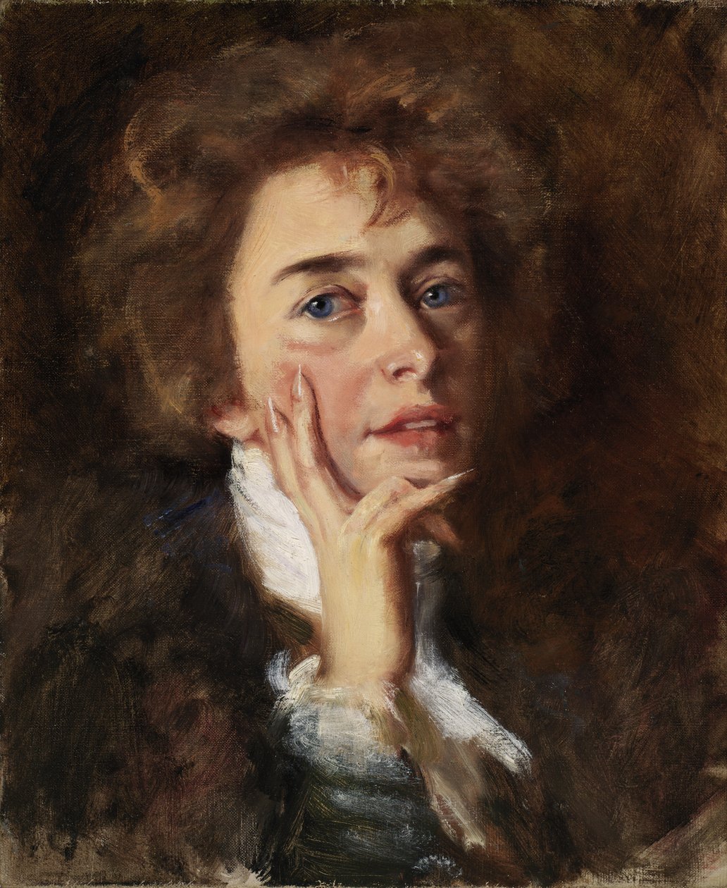 Autoritratto con jabot, 1896 da Alice Pike Barney