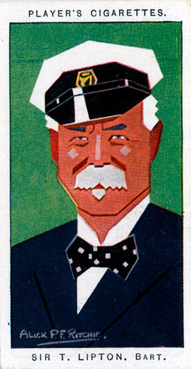 Sir Thomas Johnstone Lipton, 1° Barone, droghiere e velista britannico da Alick P. F. Ritchie