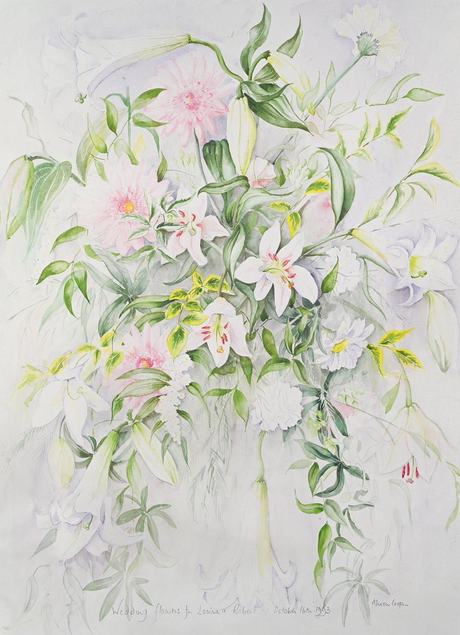 Fiori di nozze per Louisa e Robert, 1993 da Alison Cooper