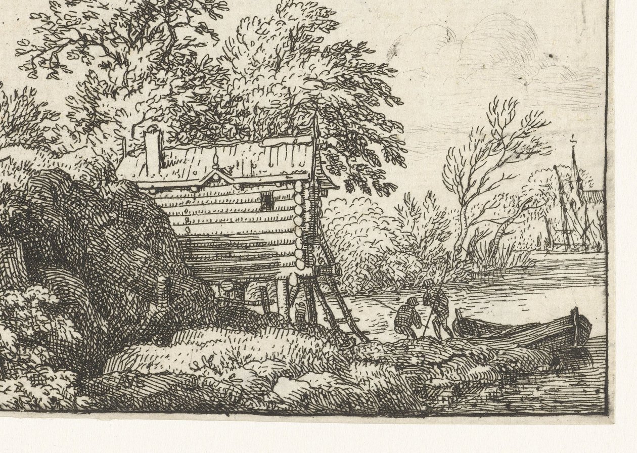 Paesaggio con capanna di pescatori da Allaert van Everdingen