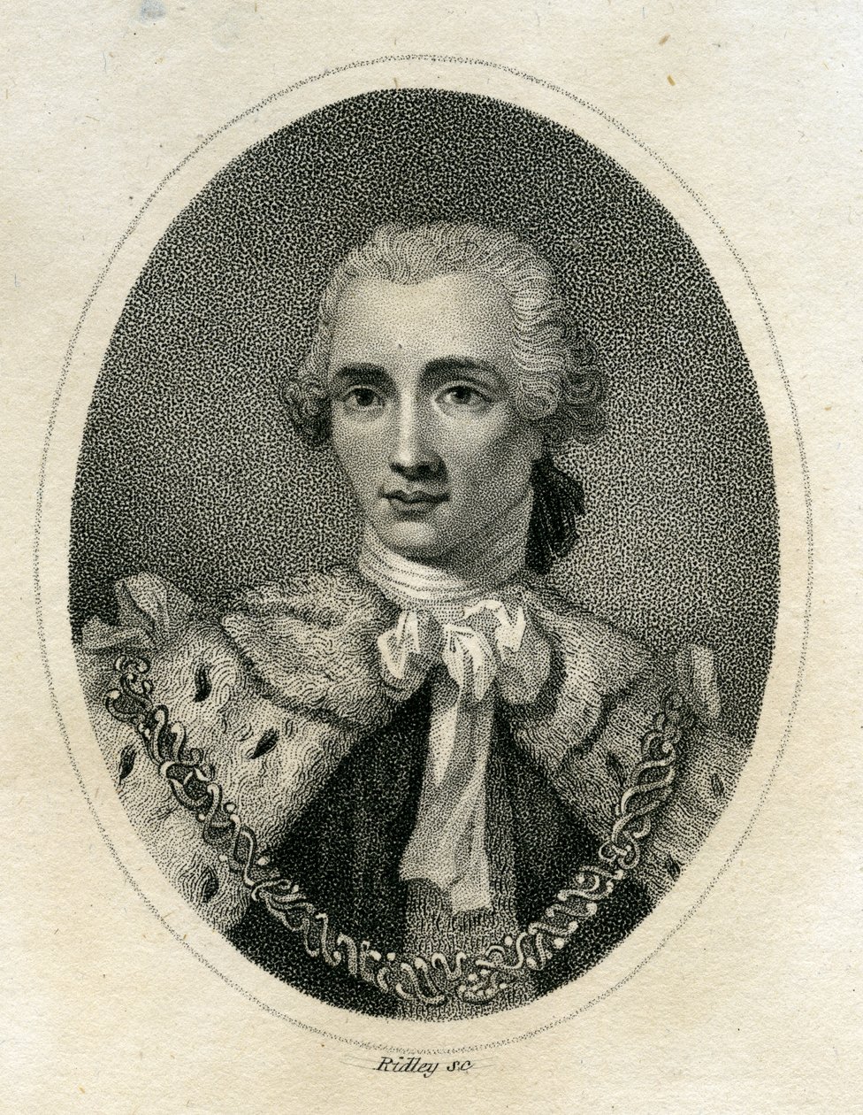 John Stuart, 3° conte di Bute, inciso da William Ridley da Allan Ramsay