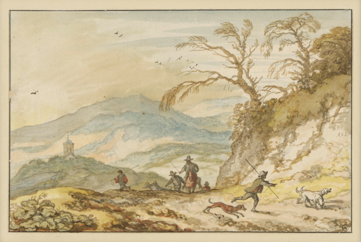 Paesaggio montano da Allart van Everdingen