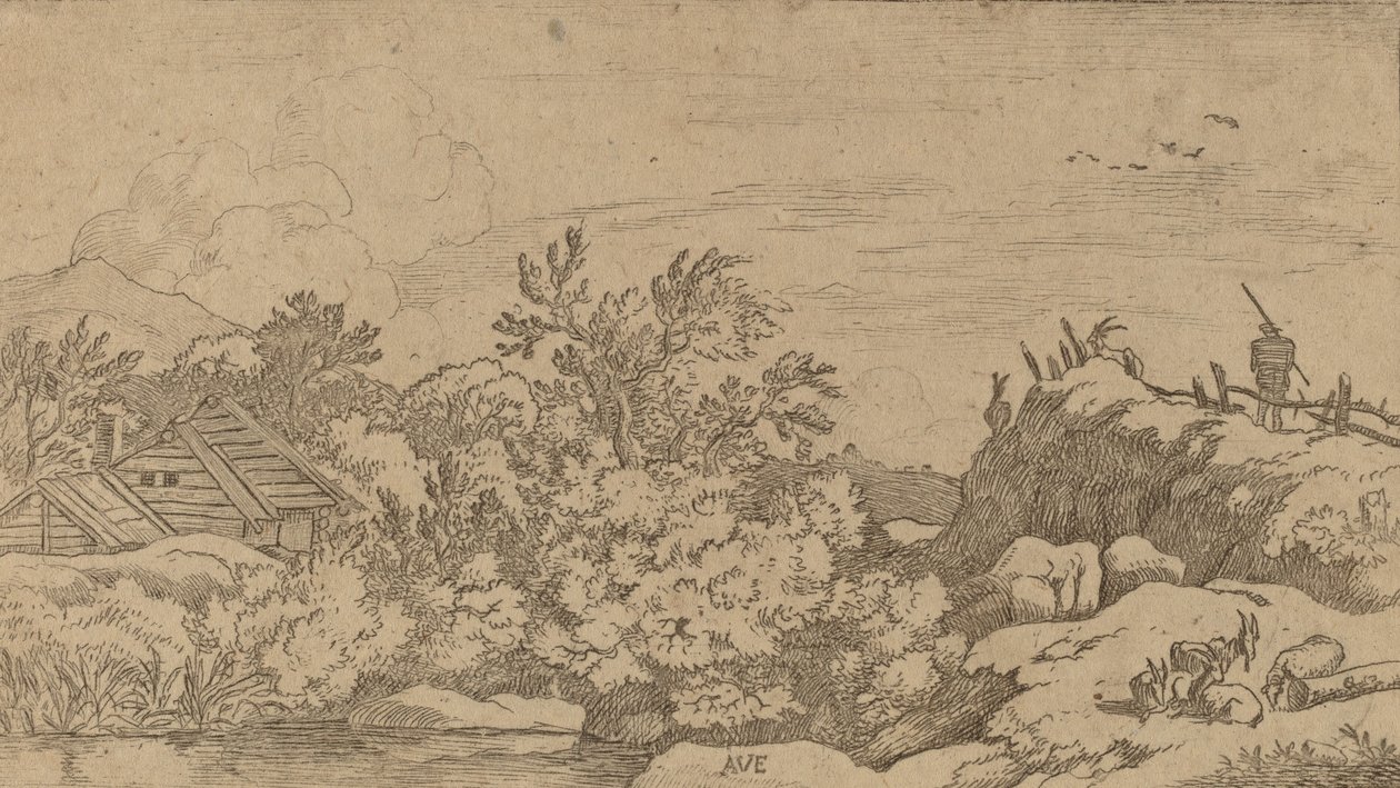Pastore di capre su una collina, probabilmente c. 1645-1656 da Allart van Everdingen