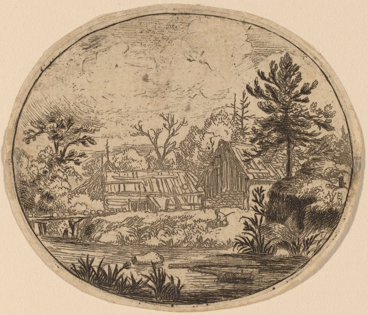 Amleto sulla riva di un fiume da Allart van Everdingen