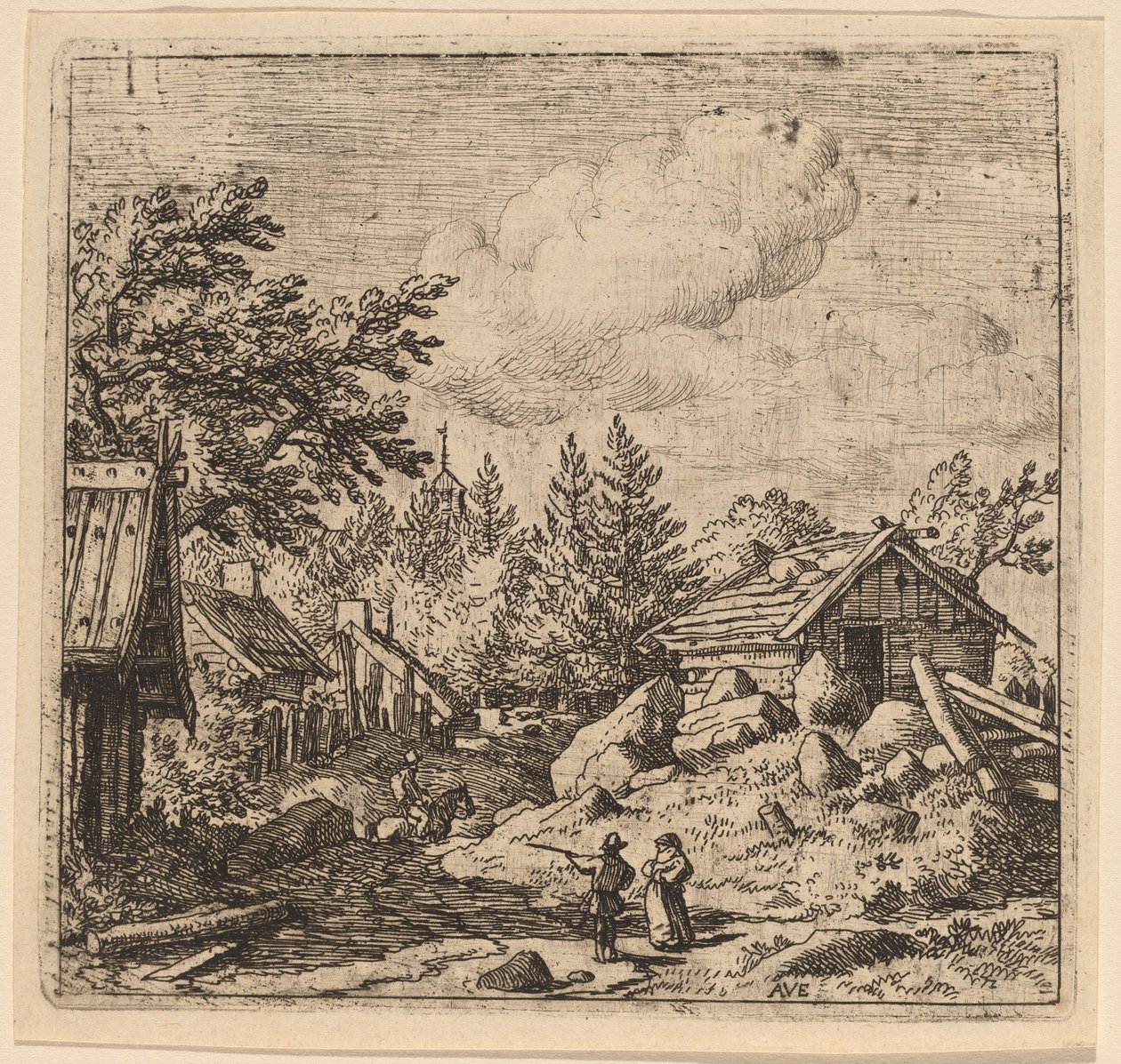 Amleto su terreno montuoso da Allart van Everdingen