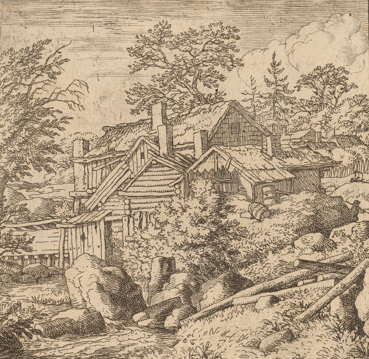 Amleto su un lato della montagna, probabilmente c. 1645-1656 da Allart van Everdingen