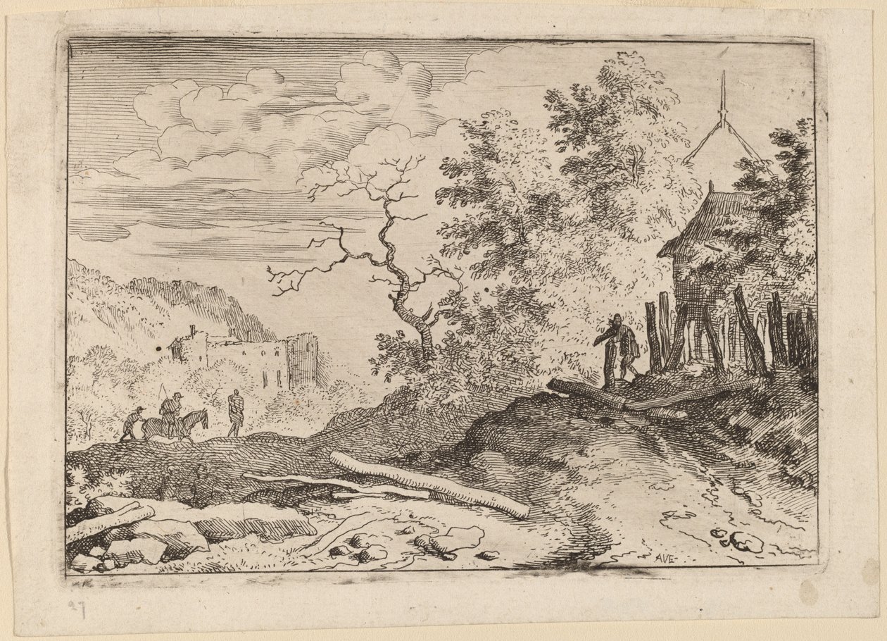 Capanna con i Resti di una Siepe da Allart van Everdingen